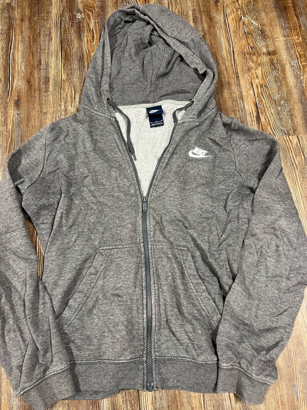 Y2K Nike grey zip up hoodie Size M